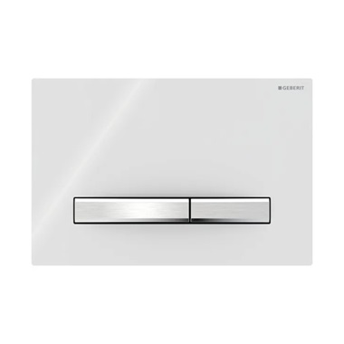 Geberit Sigma50 működtetőlap, 2 mennyiséges öblítéshez, krómozott/fehér Geberit Sigma50 működtetőlap, 2 mennyiséges öblítéshez, krómozott/fehér
