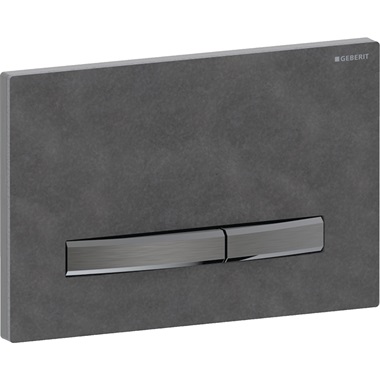 Geberit Sigma 50 működtetőlap, 2 mennyiséges öblítéshez, fekete króm, mustang szürke