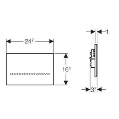 Geberit Sigma 80 nyomólap érintésmentes, üveg,fekete
