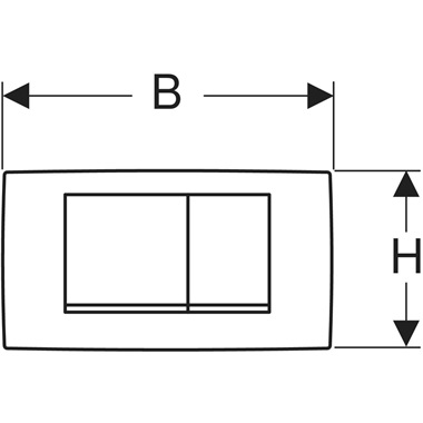Geberit Twinline30 nyomólap 2 mennyiséges öblítéshez króm