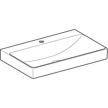 Geberit ONE mosdó függőleges lefolyóval, 75x48 cm ,KeraTect bevonattal,  fehér