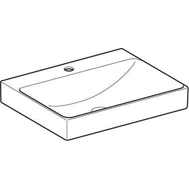 Geberit ONE beépíthető mosdó 60x48 cm, fehér, KeraTect bevonattal