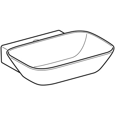 Geberit One pultra ültethető mosdó 50x42,5 cm, KeraTect bevonattal, fehér