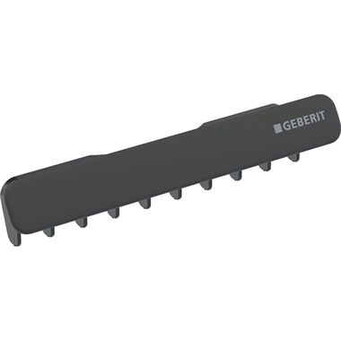 Geberit One szögletes szelepfedél, fésűs szűrőbetéttel, mágneses rögzítéssel, matt fekete, Easy-To-cCean bevonattal