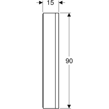 Geberit ONE tükrös szekrény 75x90x15 cm, nyitott polccal és ComfortLight-tal, két ajtóval 