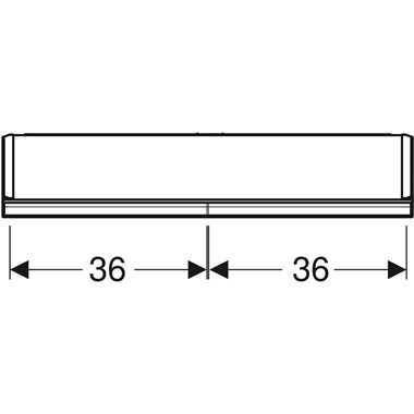 Geberit ONE tükrös szekrény 75x90x15 cm, nyitott polccal és ComfortLight-tal, két ajtóval 