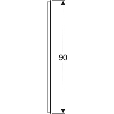 Geberit Option Basic Square tükör világítással 60x90 cm, eloxált alumínium
