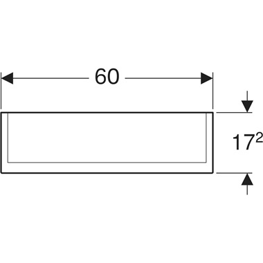 Geberit Option Plus tükrös szekrény 60x70x17,2 cm, világítással, két ajtóval