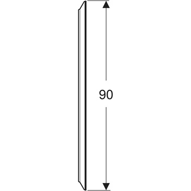 Geberit Option tükör kerek 90x90x3,5cm, közvetlen és közvetett megvilágítással