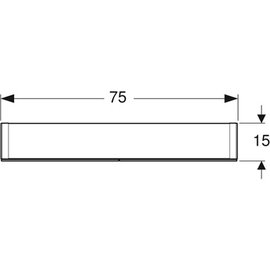 Geberit Option tükrös szekrény 75x70x15 cm, világítással, két ajtóval