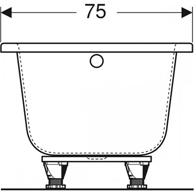 Geberit Perfect egyenes kád lábkészlettel, 170x75 cm, fehér