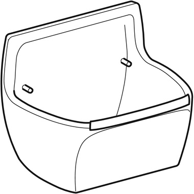 Geberit Publica kiöntő 45x35x33,5 cm, túlfolyó nélkül