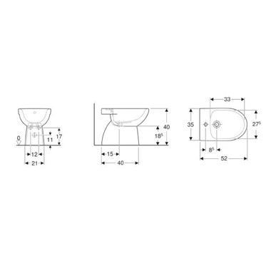 Geberit Selnova alló bidé