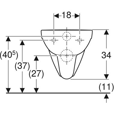 Geberit Selnova Comfort fali WC 35,5x34x70 cm, mélyöblítésű, hosszabb kivitel