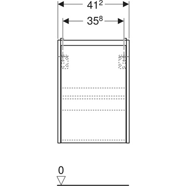 Geberit Selnova Compact alsó szekrény mosdóhoz 35,8x60,5x22,5 cm