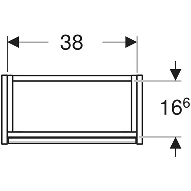 Geberit Selnova Compact alsó szekrény mosdóhoz 35,8x60,5x22,5 cm