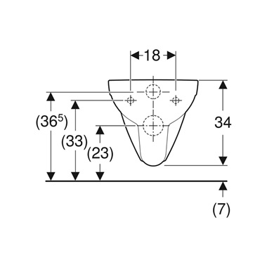 Geberit Selnova Compact fali WC 35,5x34x48 cm, fehér