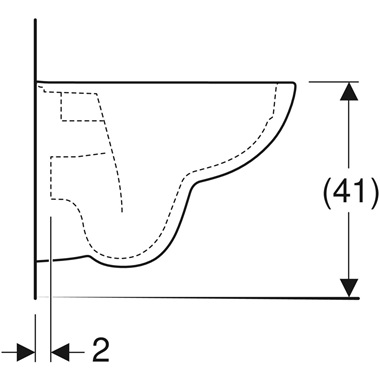 Geberit Selnova Compact fali WC 35,5x34x48 cm, fehér