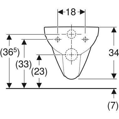 Geberit Selnova Compact fali WC 35,5x34x48 cm, fehér