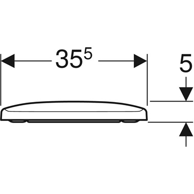 Geberit Selnova Compact WC-ülőke 35,5x5x45 cm, QuickRelease, Soft-Close, szögletes, fehér