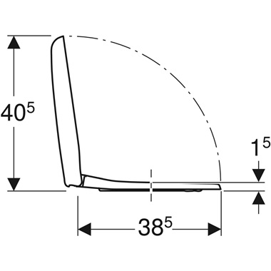 Geberit Selnova Compact WC-ülőke 37x5x39,5 cm, fehér 