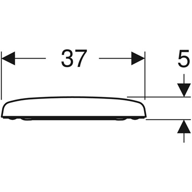 Geberit Selnova Compact WC-ülőke 37x5x39,5 cm, fehér 