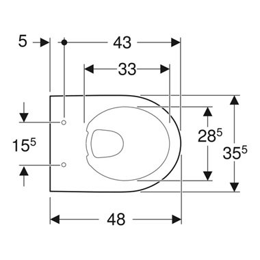 Geberit Selnova Compact wc fali mély "k"