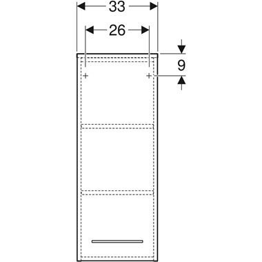 Geberit Selnova szekrény középmagas, egy ajtóval 33x86,6x33,5 cm Geberit Selnova szekrény középmagas, egy ajtóval 33x86,6x33,5 cm