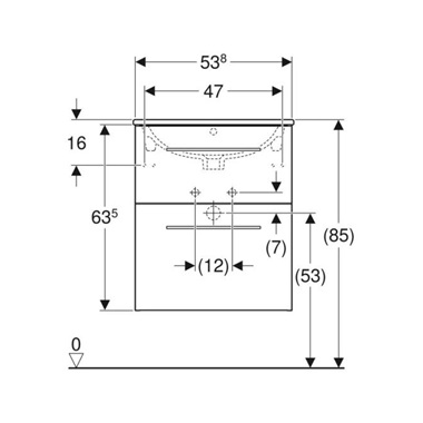 Geberit Selnova mosdószekrény keskeny permű mosdóval 55x65,2x50,2 cm Geberit Selnova mosdószekrény keskeny permű mosdóval 55x65,2x50,2 cm