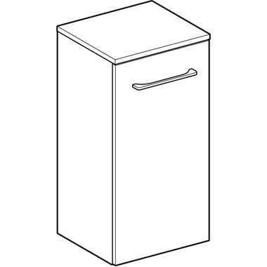 Geberit Selnova oldalsó szekrény 33x65x33 cm, magasfényű fehér