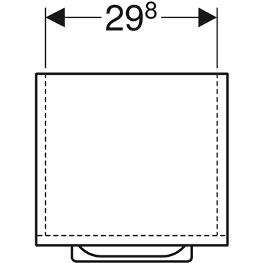 Geberit Selnova oldalsó szekrény 33x65x33 cm, magasfényű fehér