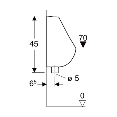 Geberit Selnova Pico vizelde 32,5x45x23 cm, fehér