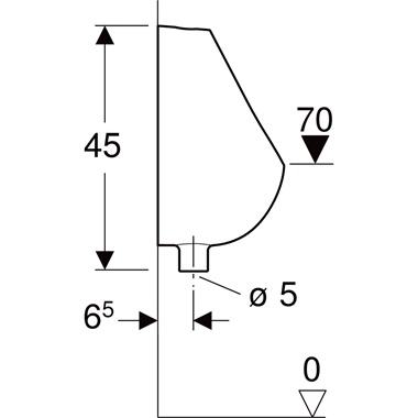 Geberit Selnova Pico vizelde 32,5x45x23 cm, fehér