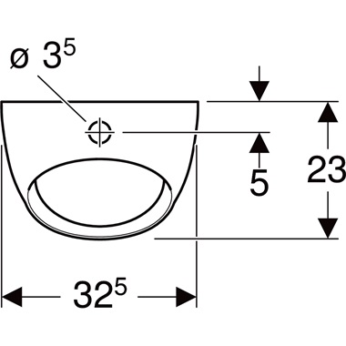 Geberit Selnova Pico vizelde 32,5x45x23 cm, fehér