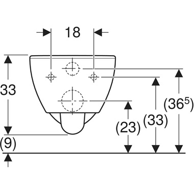 Geberit Selnova fali WC 36x33x53 cm, fehér, Rimfree