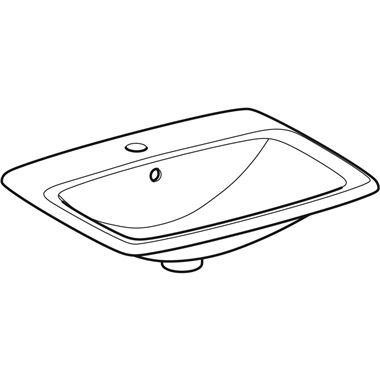 Geberit Selnova Square beépíthető mosdó 55x17x45 cm, fehér