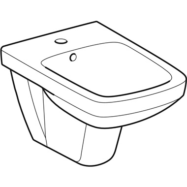 Geberit Selnova Square fali bidé 35x35,5x53 cm, fehér