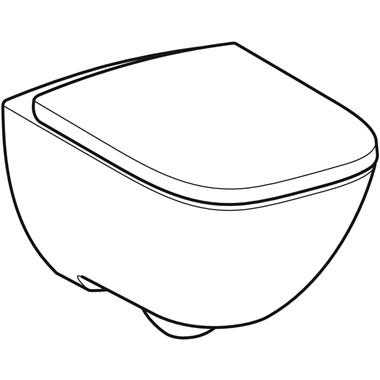Geberit Selnova Square fali WC ülökével készlet 35,5x38x52 cm, fehér