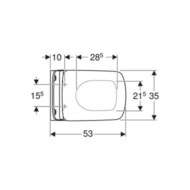 Geberit Selnova Square fali wc szett / mélyöblítésű fali wc + ülőke / "k"