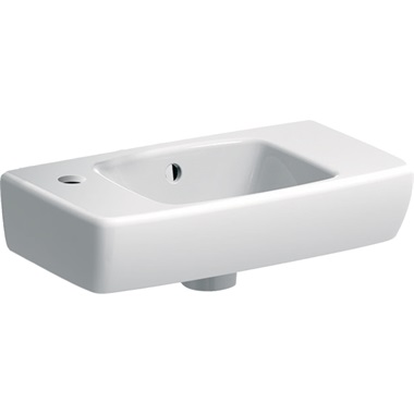 Geberit Selnova Compact kézmosó 45x15x25 cm, csaplyuk bal oldalt, túlfolyóval