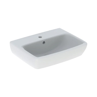 Geberit Selnova Square kézmosó 45x16x35 cm, csaplyuk középen, túlfolyóval