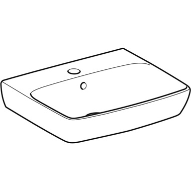 Geberit Selnova Square kézmosó, 50x17x42 cm, fehér