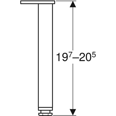 Geberit Selnova Square lábkészlet (2 db) 19,7–20,5 cm, fehér