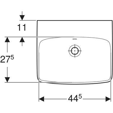 Geberit Selnova Square mosdó 50x17x42 cm, fehér