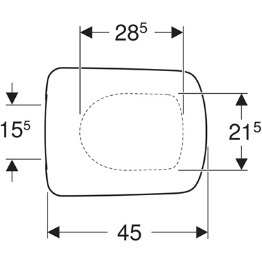 Geberit Selnova Square WC-ülőke 35,5x5x45,5 cm