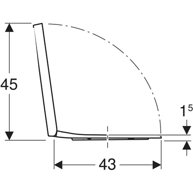 Geberit Selnova Square WC-ülőke 35,5x4,5x44,5 cm, fehér