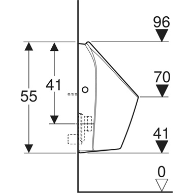 Geberit Selnova S vizelde 33x55x30 cm, fehér