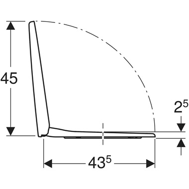 Geberit Selnova WC-ülőke 36x5x45 cm, QuickRelease, Soft-Close, fehér