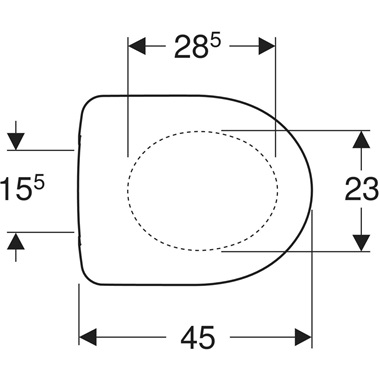 Geberit Selnova WC-ülőke 36x5x45 cm, QuickRelease, Soft-Close, fehér