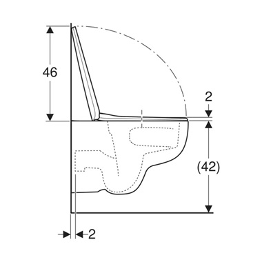 GEBERIT SELNOVA WC FALI, MÉLYÖBLÍTÉSŰ KÉSZLET , TURBOFLUSH, 54CM "K" GEBERIT SELNOVA WC FALI, MÉLYÖBLÍTÉSŰ KÉSZLET , TURBOFLUSH, 54CM "K"